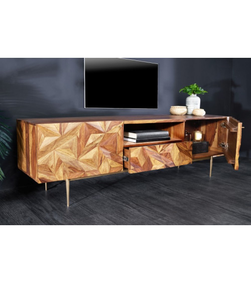 Mueble TV PRISM de madera de sheesham
