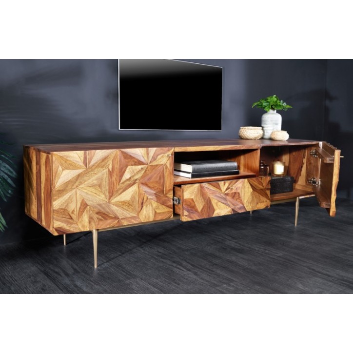Mueble TV PRISM de madera de sheesham
