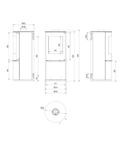 Poele à bois PICARD 9Kw