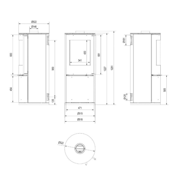 Poele à bois PICARD 9Kw