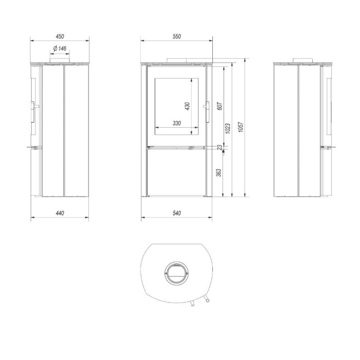 Poele à bois FALCON 10Kw