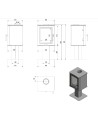 Poele à bois K5 sur pied 7Kw