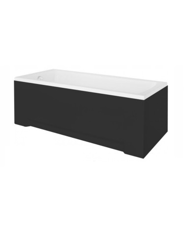 Vasca da bagno MIRANO rettangolare 140/150/160/170 x 70 cm, con grembiule nero
