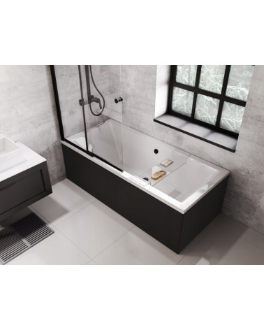 Baignoire QUADRO avec tablier noir