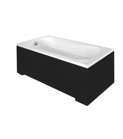 Bad VANESSA 130/140/150/160/170 x 70 cm met zwart paneel