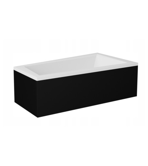 Vasca angolare destra INTIMA 150 o 160 cm CON PANNELLO NERO
