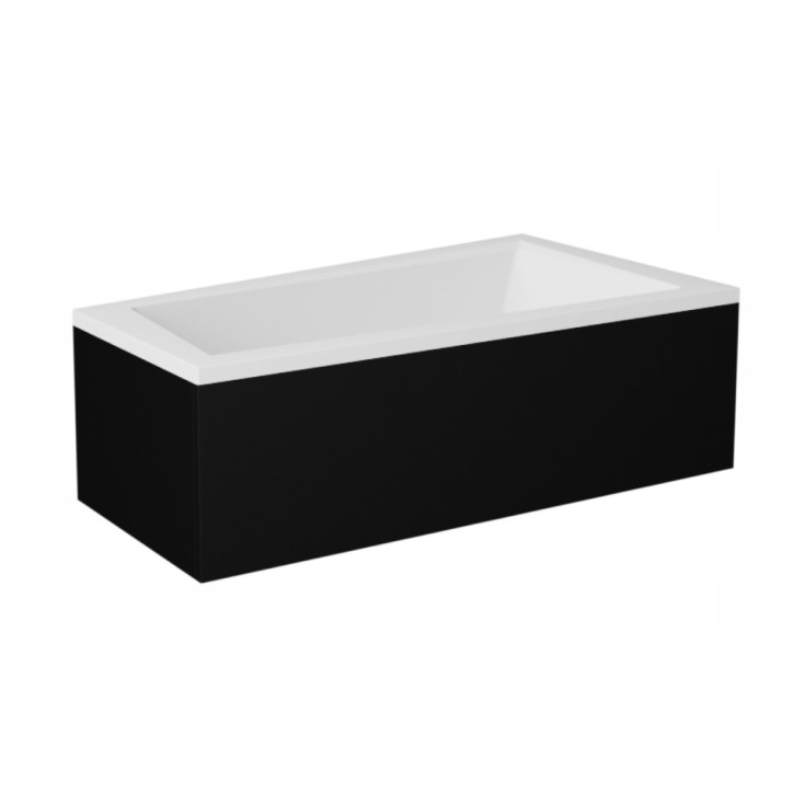 Bañera rinconera derecha INTIMA 150 o 160 cm CON PANELERO NEGRO