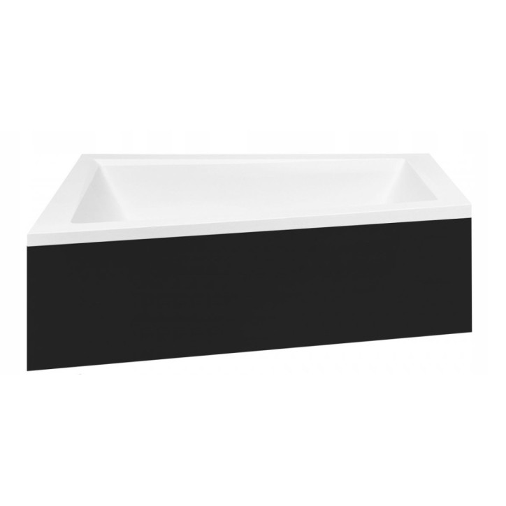 Bañera rinconera izquierda INTIMA 150 o 160 cm CON PANELERO NEGRO