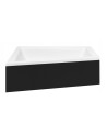 Hoekbad LINKS INTIMA 150 of 160 cm MET ZWARTE OMKASTING