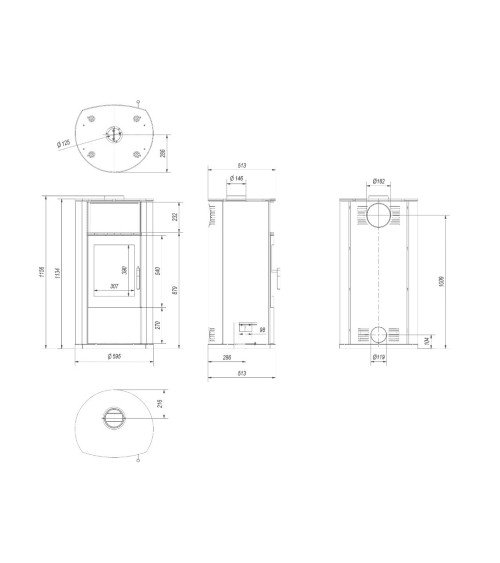 Poele à bois EPSILON 8 Kw
