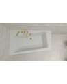 copy of Baignoire angle droit ZIANIGI avec tablier noir
