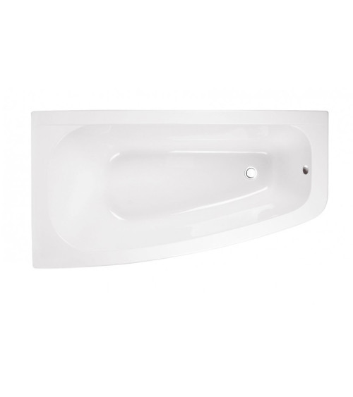 Bañera rinconera LUNA 150 cm con delantal negro