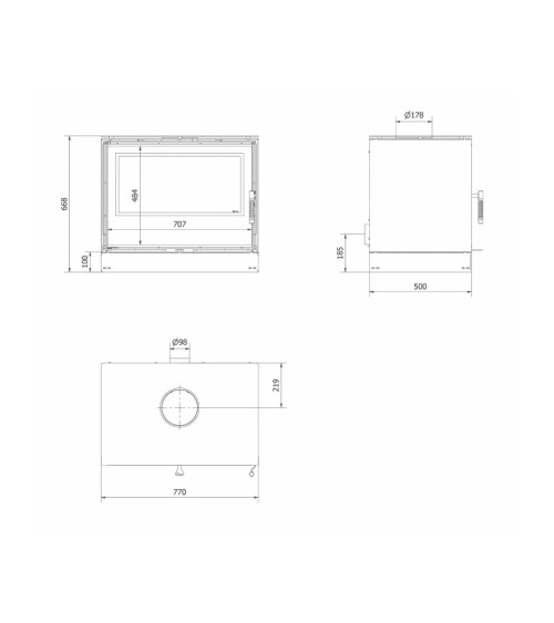 Poele à bois KARI 8Kw