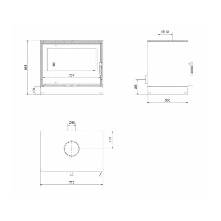 Poele à bois KARI 8Kw