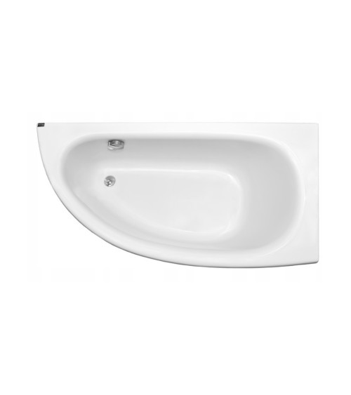 Vasca da bagno angolare destra MARINA 150cm con grembiule NERO