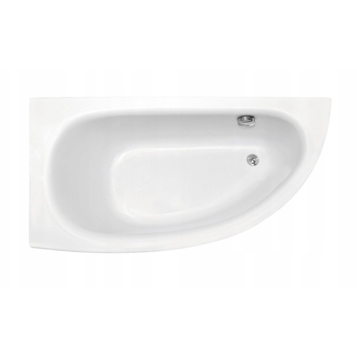 Vasca da bagno angolare sinistra MARINA 150cm con grembiule NERO