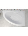 Baignoire d'angle NATALIA DROITE avec tablier NOIR
