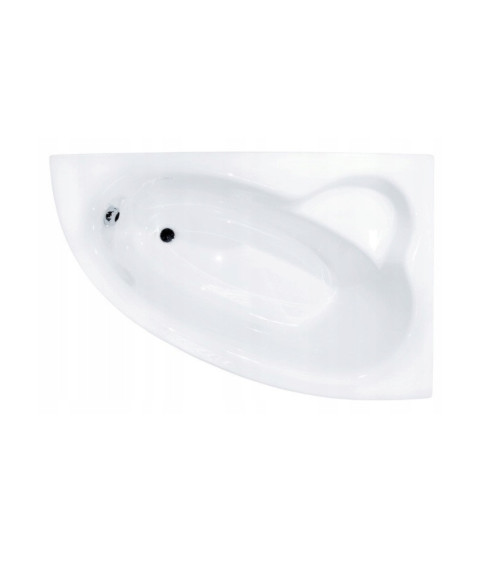 Vasca da bagno angolare destra NATALIA 150 cm con grembiule NERO