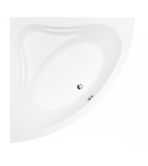 Vasca da bagno angolare MUSA II 140x140 cm con pannello NERO