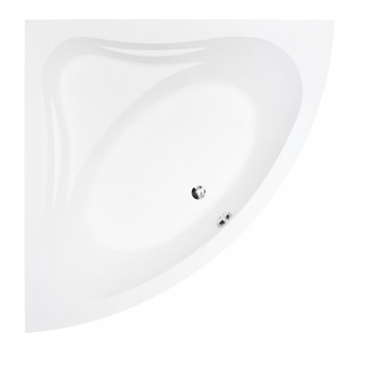 Vasca da bagno angolare MUSA II 140x140 cm con pannello NERO