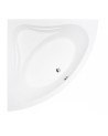 Vasca da bagno angolare MUSA II 140x140 cm con pannello NERO