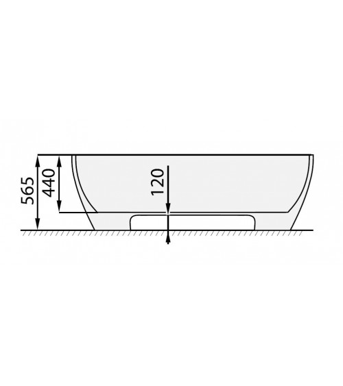 Bañera de la isla RODOS 179 x 75.5cm- bañera de diseño - muebles de baño