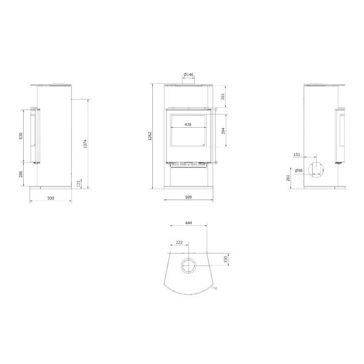 Poele à bois TOFA 8 Kw