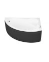 Bañera rinconera ORIEGO MAXI 140x90 cm derecha con delantal NEGRO
