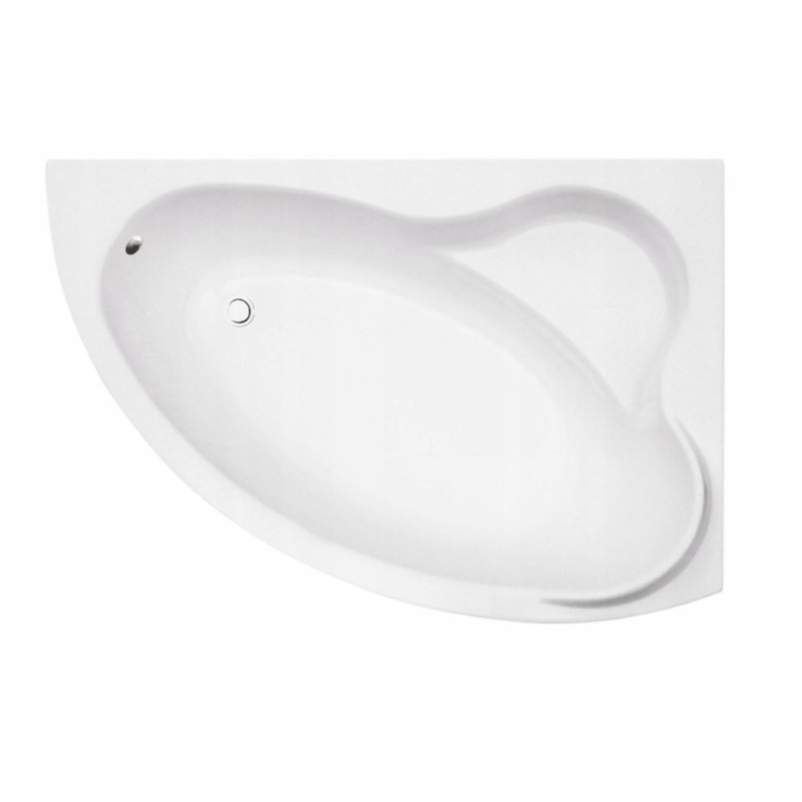 Baignoire d'angle ORIEGO MAXI 140x90 cm droite avec tablier NOIR