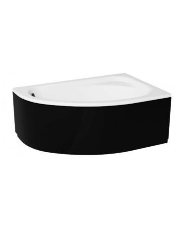 Banheira de canto CORNEA 140x80 cm direita com avental preto
