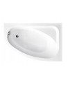 Baignoire d'angle CORNEA 140x80 cm droite avec tablier noir