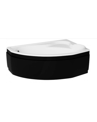 Vasca da bagno angolare DELFINA 166 X107CM destra con grembiule nero