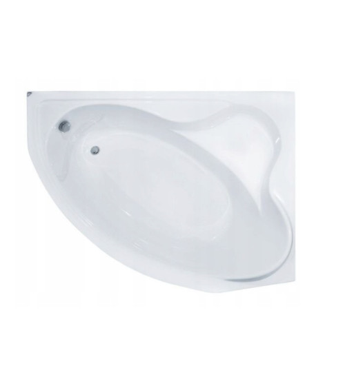 Bañera esquinera DELFINA 166 X107CM derecha con delantal negro