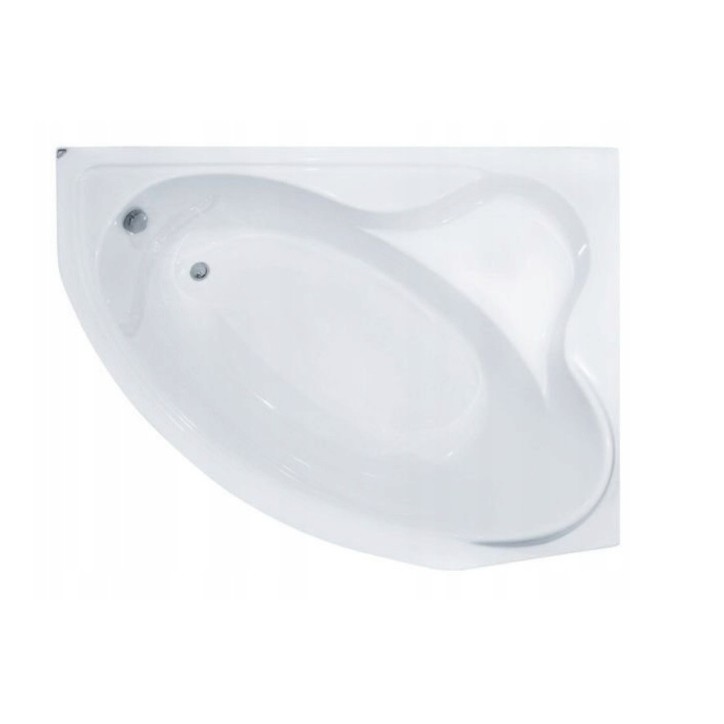 Vasca da bagno angolare DELFINA 166 X107CM destra con grembiule nero