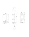 Poele à bois TORA 8Kw panneau de verre blanc