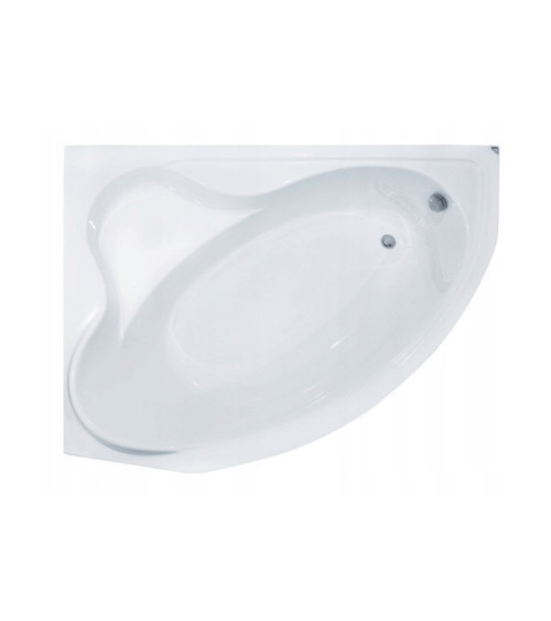 Vasca da bagno angolare DELFINA 166 X107CM sinistra con grembiule nero