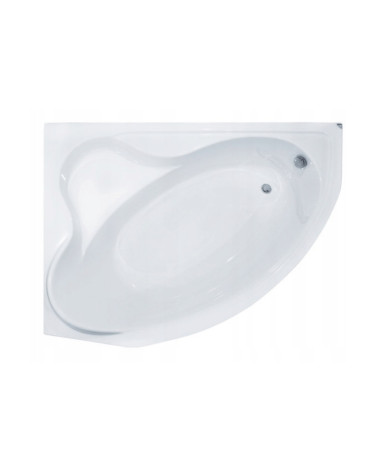 Vasca da bagno angolare DELFINA 166 X107CM sinistra con grembiule nero