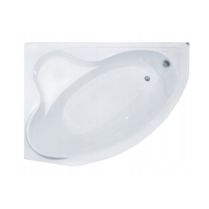 Baignoire d'angle DELFINA 166 X107CM GAUCHE avec tablier noir