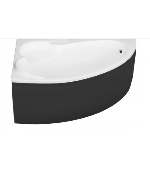 Hoekbad BIANCA LINKS 150 x 95 cm met zwart voorpaneel