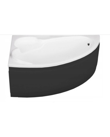 Baignoire d'angle BIANCA GAUCHE 150 x 95 cm avec tablier NOIR