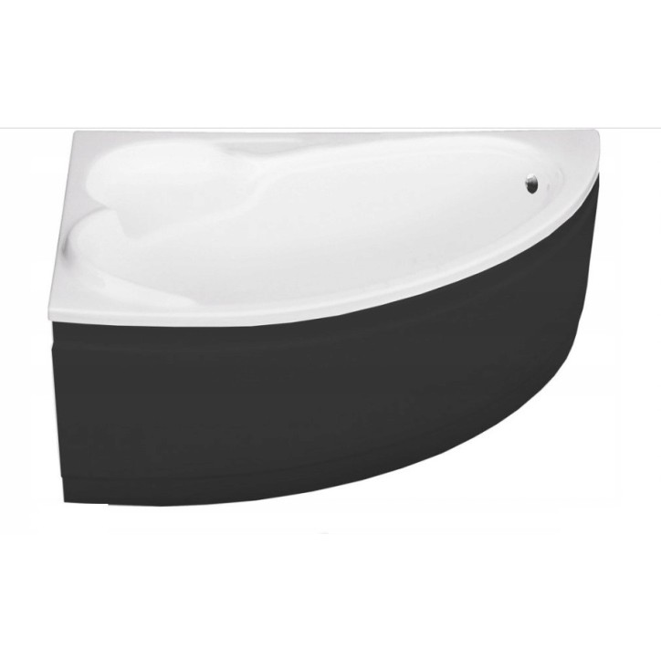 Banheira de canto esquerdo BIANCA 150 x 95 cm com avental PRETO