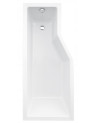 Baignoire asymétrique avec tablier noir INTEGRA 150cm + pare baignoire