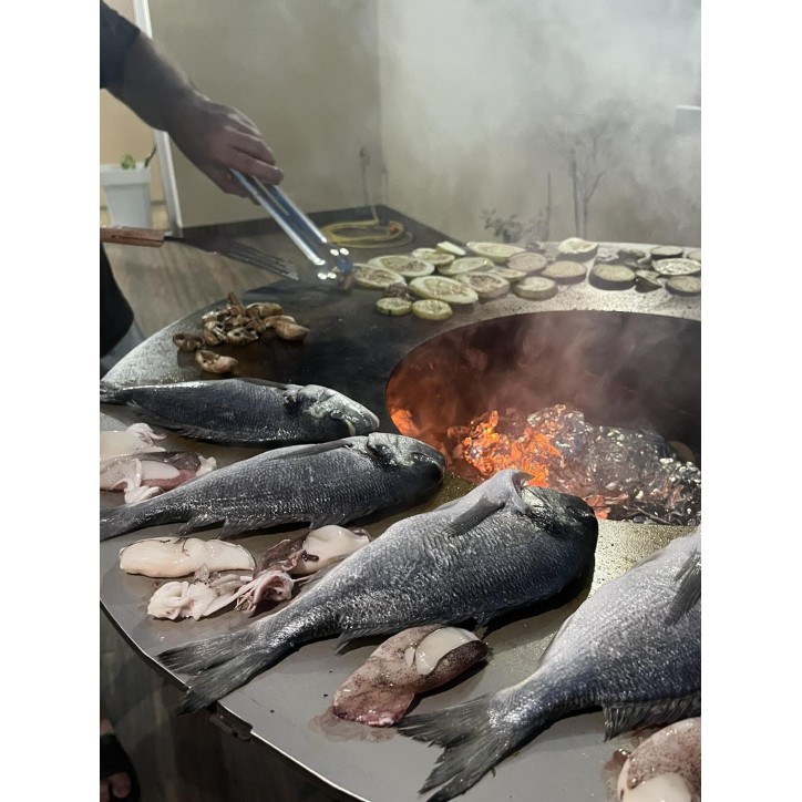 Barbecue FIESTA ISLAND cinzento 100 cm