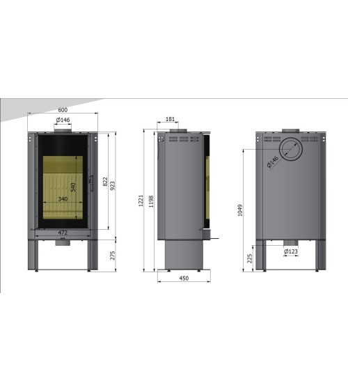 Poêle à bois ARCO II noir