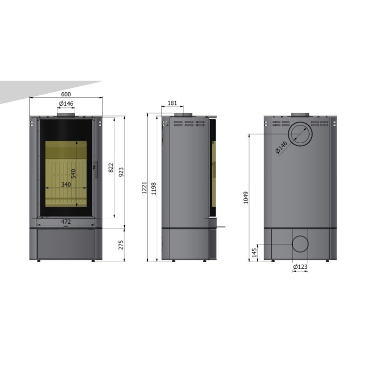 Poêle à bois ARCO III blanc