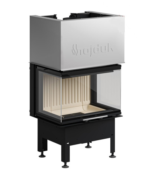Insert à bois d'angle Smart 3XTh 64 cm