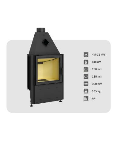 Insert à bois Prisma 1VM 63 cm