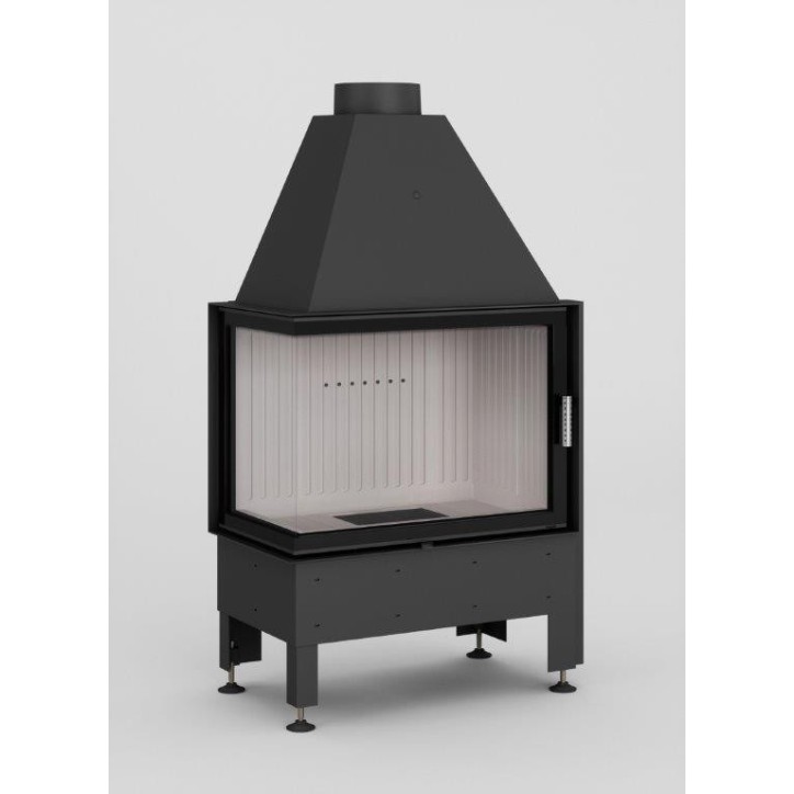 Fogão a lenha de canto Volcano 2L/PT-S 73 cm