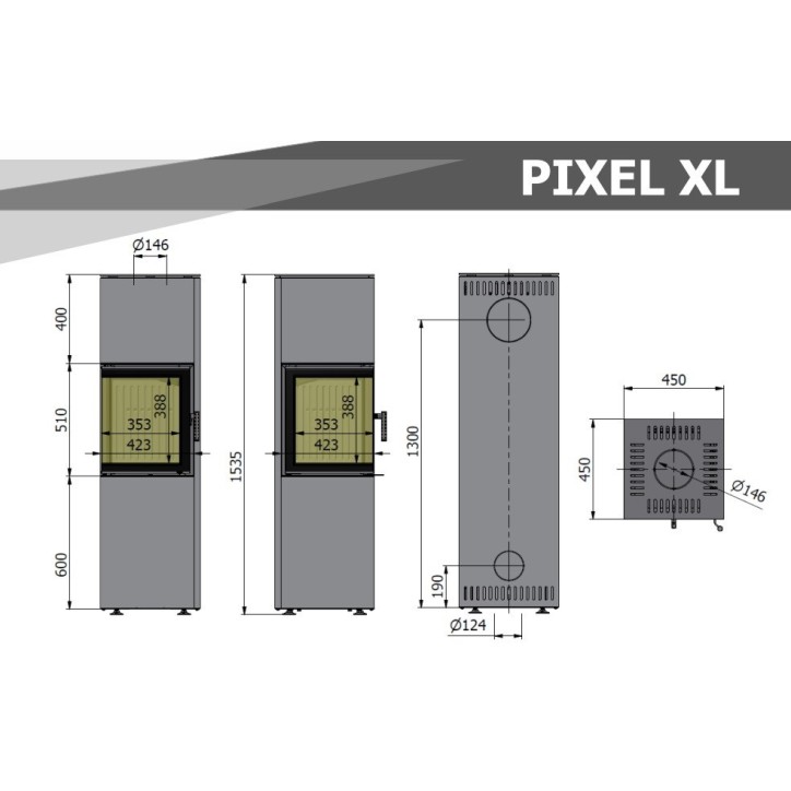Poêle à bois PIXEL XL blanc