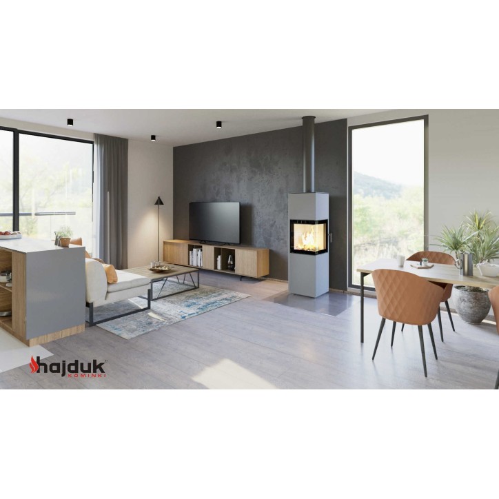 Poêle à bois PIXEL XL gris